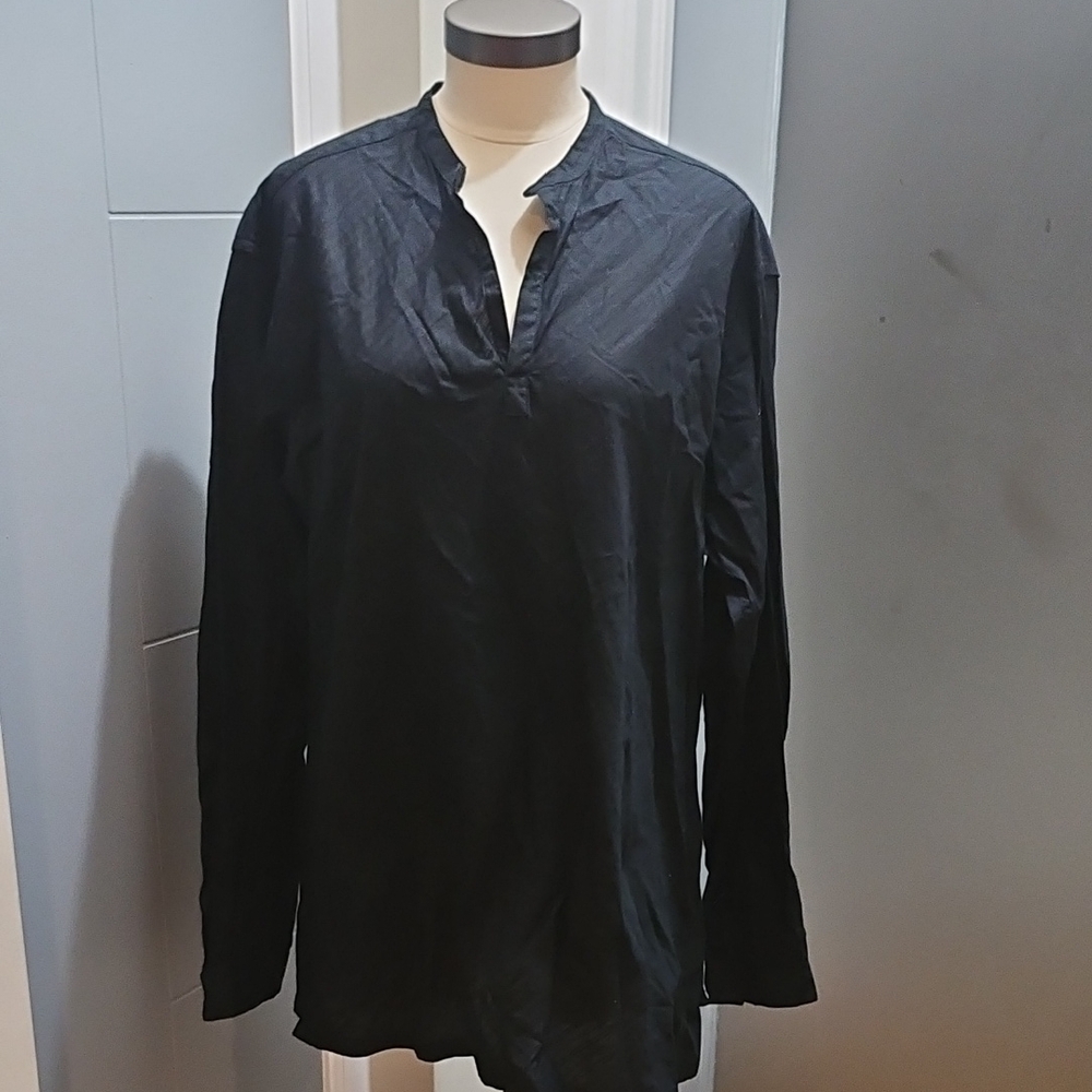 Alfani Elegant Black Cotton Blouse